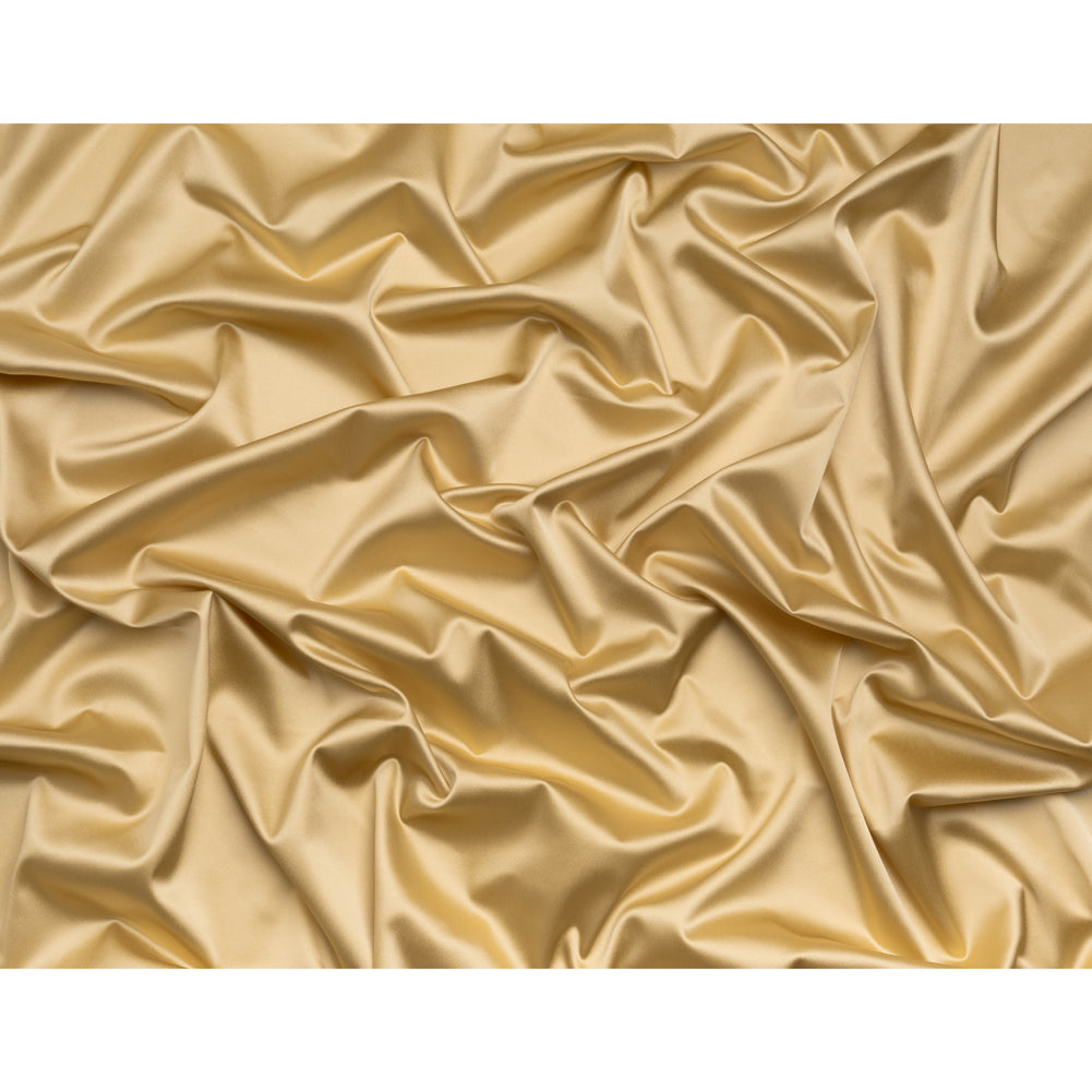 Stretch Satin Made in Italy - Croissant with Beige Backing - Premium Collection Stretch Satin Made in Italy - Croissant with Beige Backing - Premium Collection