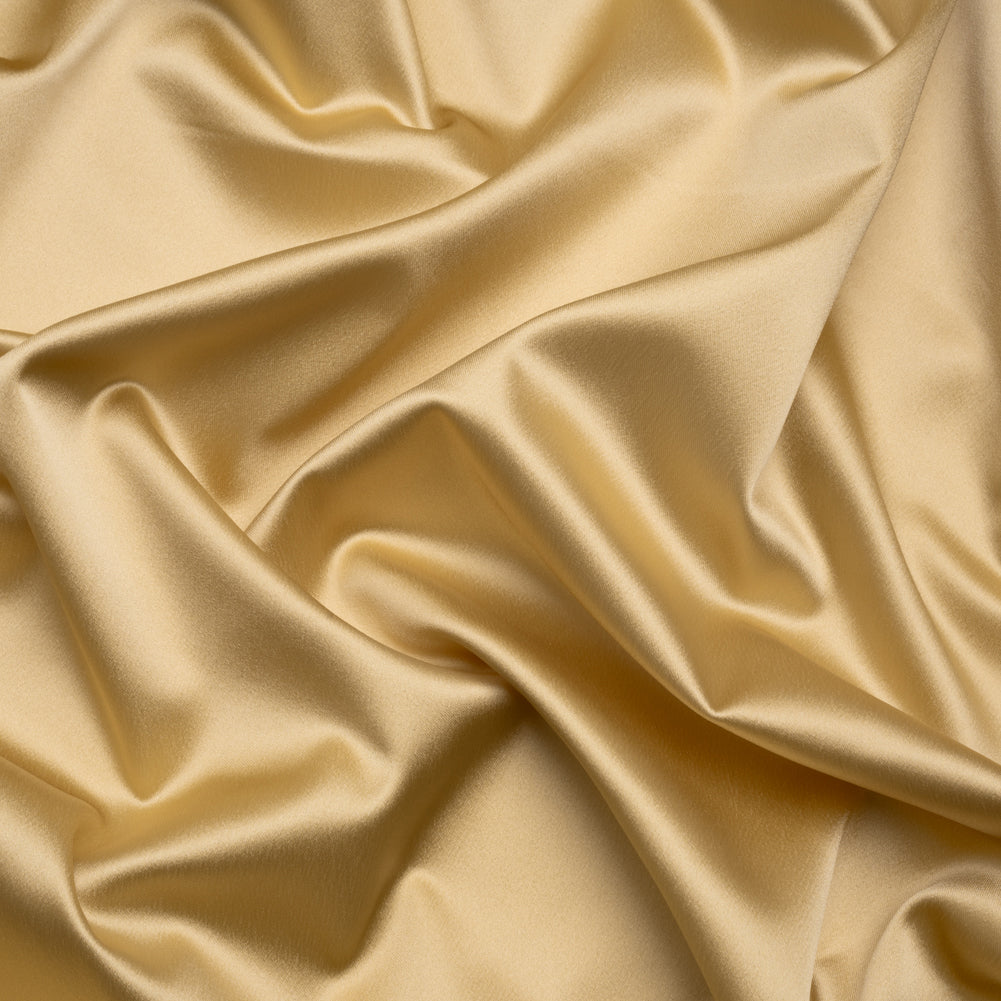 Stretch Satin Made in Italy - Croissant with Beige Backing - Premium Collection Stretch Satin Made in Italy - Croissant with Beige Backing - Premium Collection