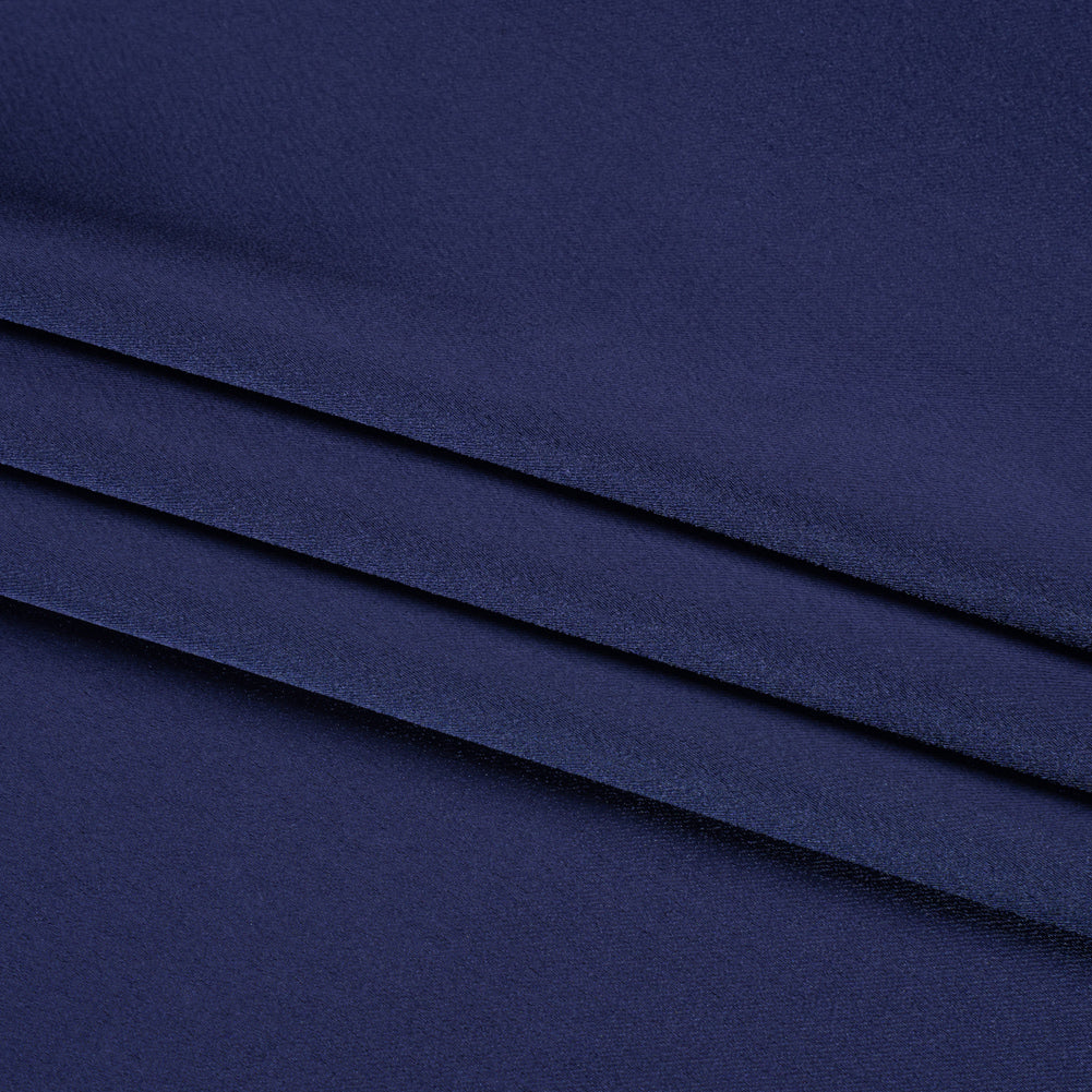 Stretch Satin Made in Italy - Navy with Black Backing - Premium Collection Stretch Satin Made in Italy - Navy with Black Backing - Premium Collection