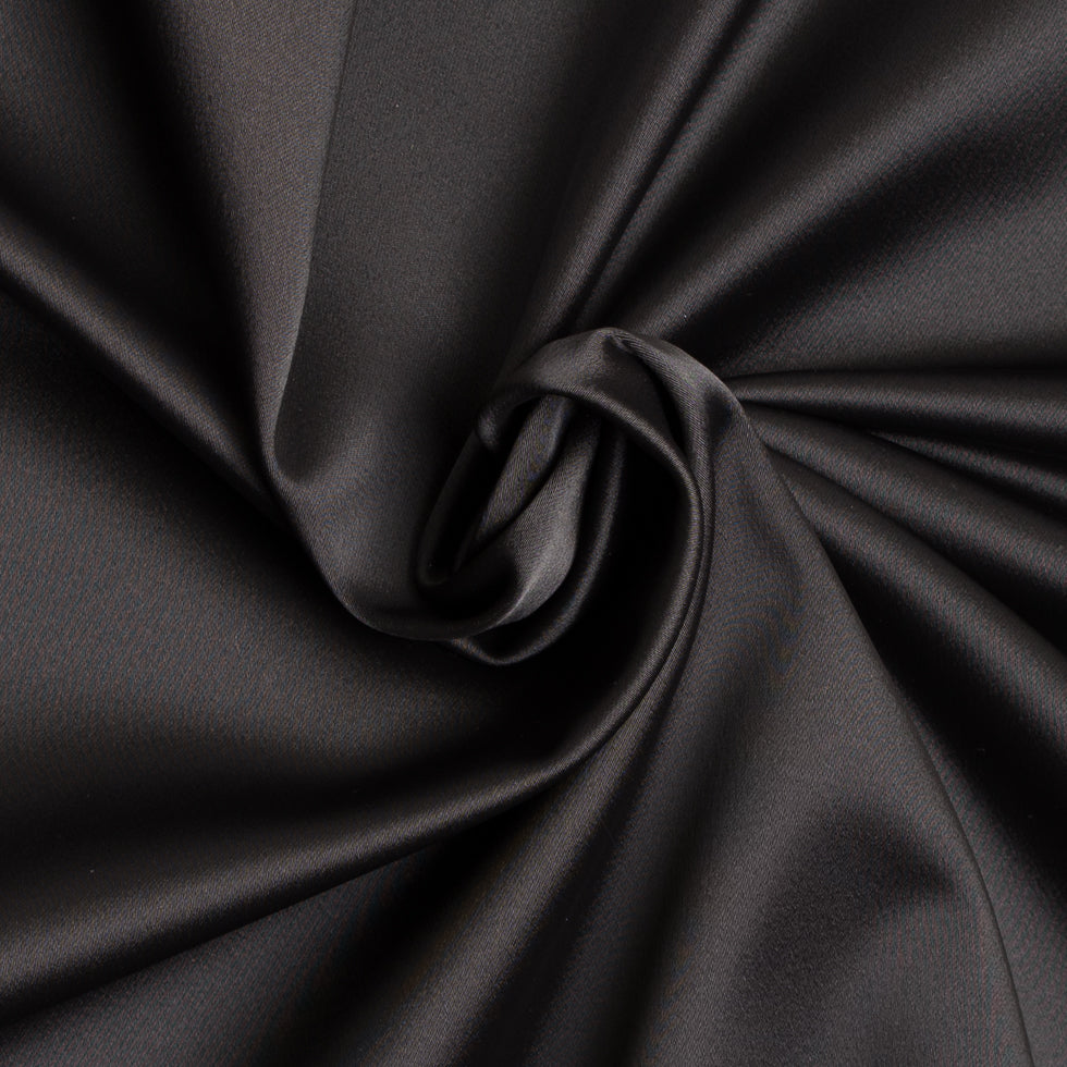 Stretch Satin Made in Italy - Black - Premium Collection Stretch Satin Made in Italy - Black - Premium Collection
