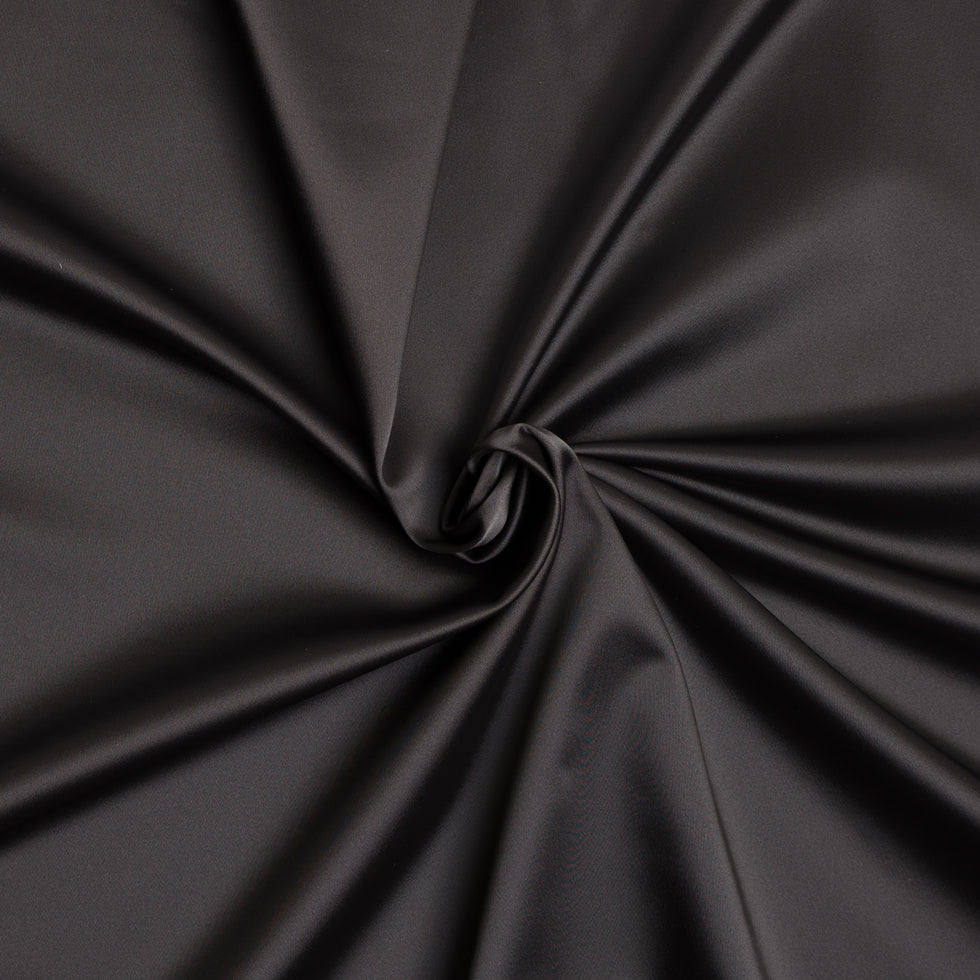 Stretch Satin Made in Italy - Black - Premium Collection Stretch Satin Made in Italy - Black - Premium Collection
