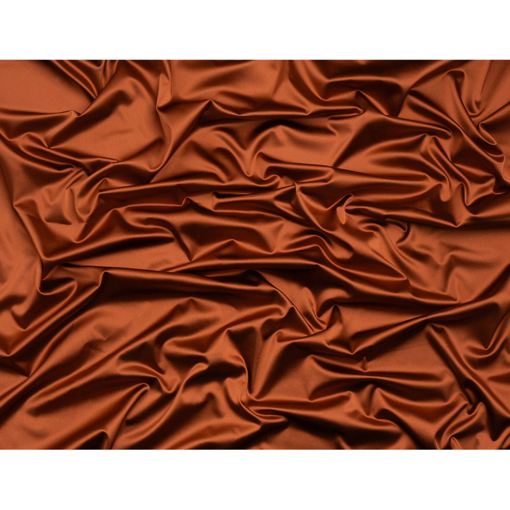 Stretch Satin Made in Italy - Sienna with Black Backing - Premium Collection Stretch Satin Made in Italy - Sienna with Black Backing - Premium Collection