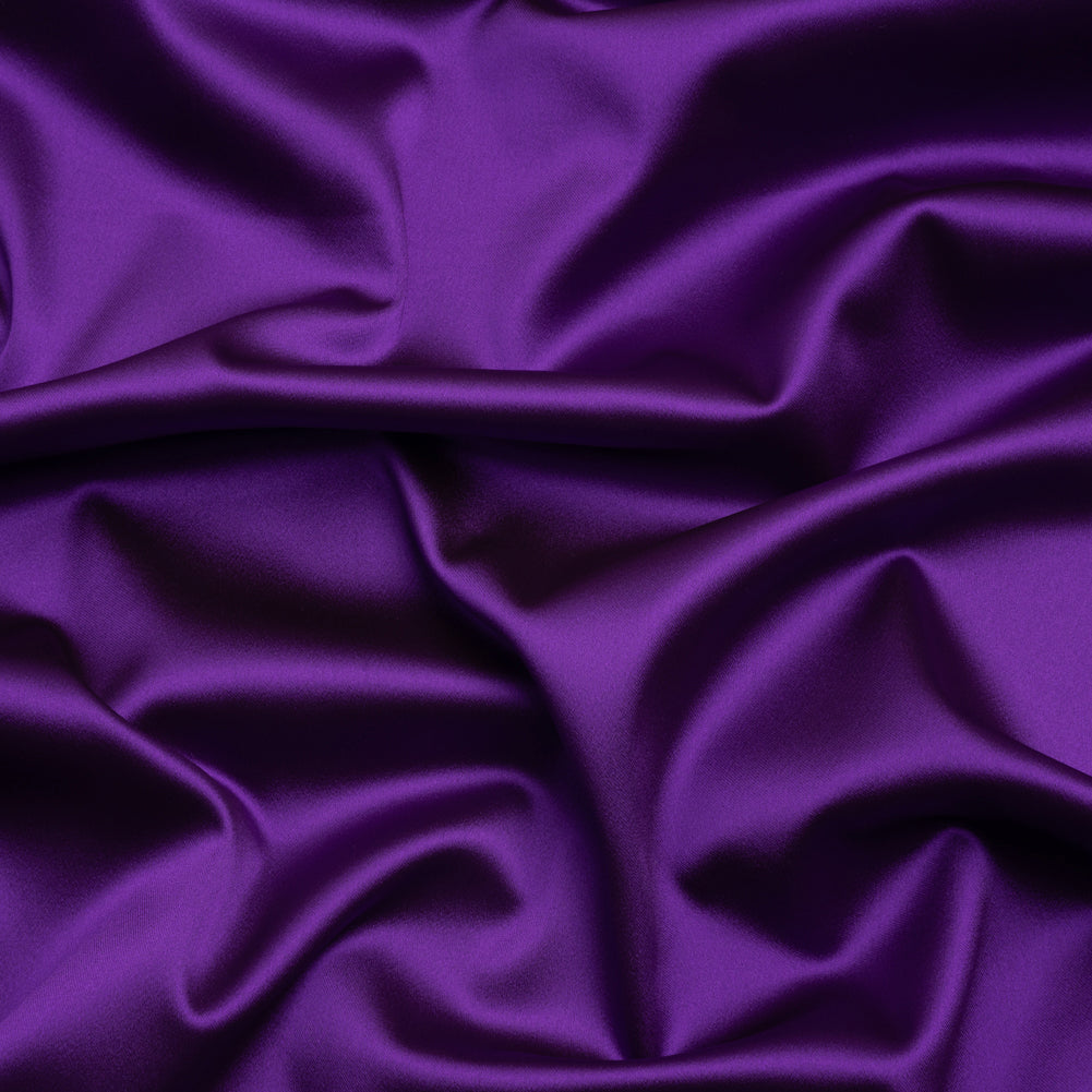 Stretch Satin Made in Italy - Purple with Black Backing - Premium Collection Stretch Satin Made in Italy - Purple with Black Backing - Premium Collection
