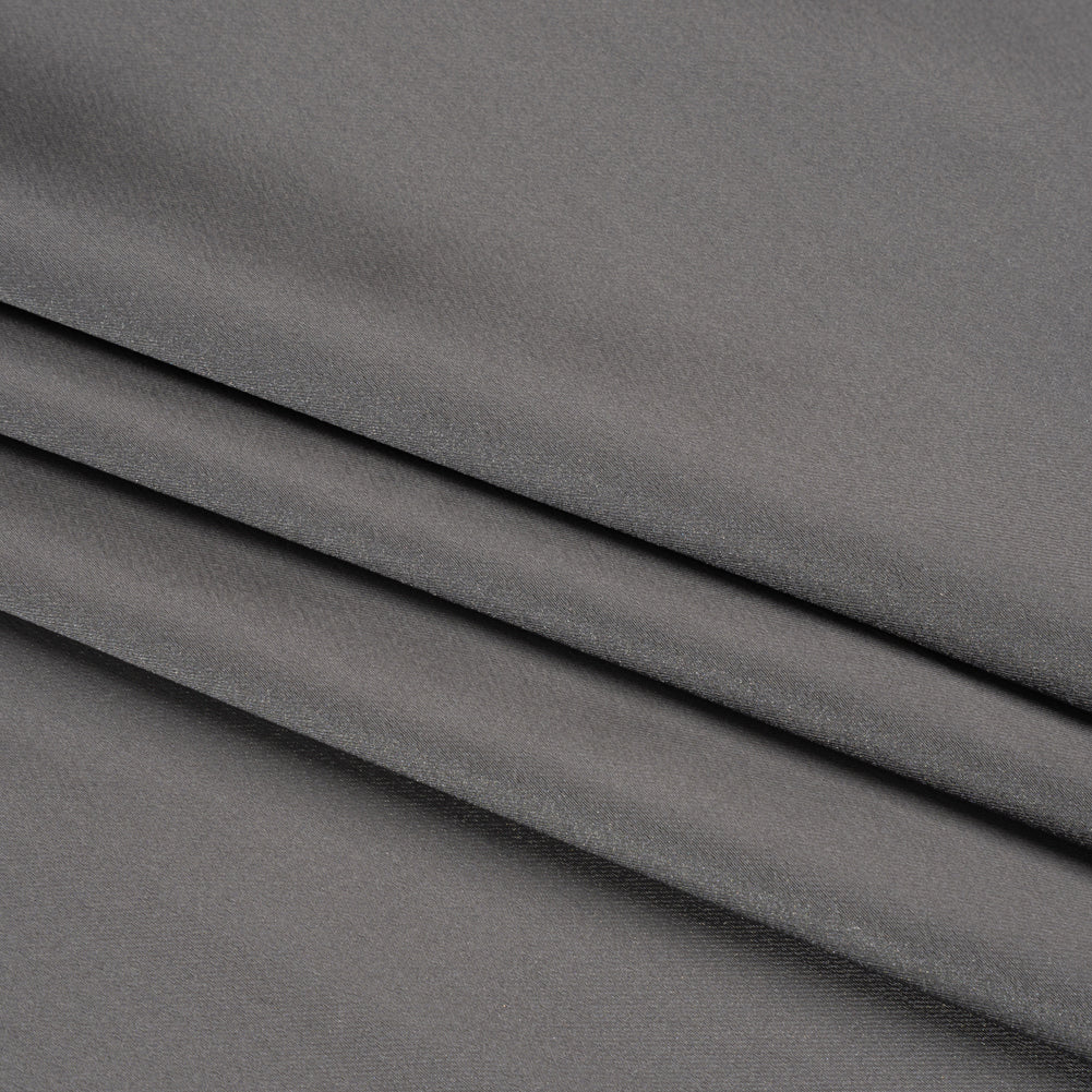 Stretch Satin Made in Italy - Gray with Black Backing - Premium Collection Stretch Satin Made in Italy - Gray with Black Backing - Premium Collection