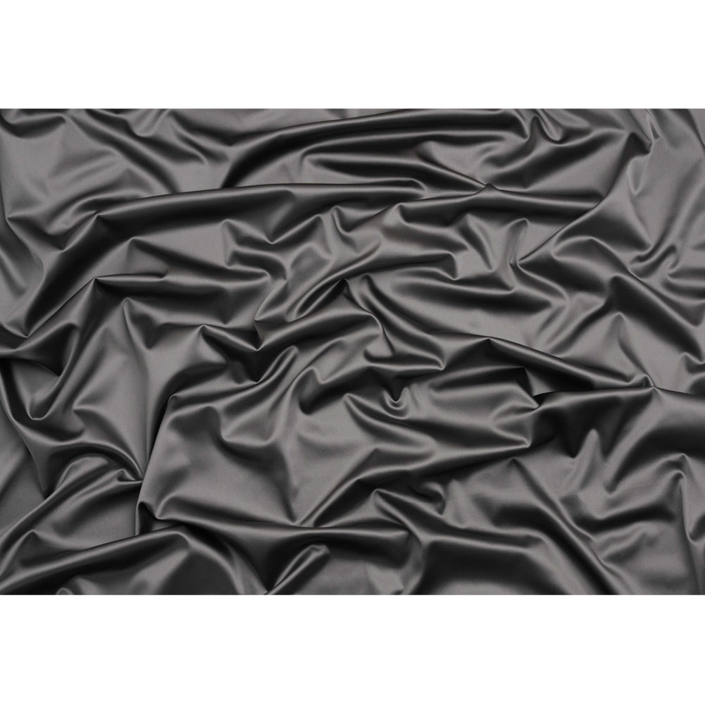 Stretch Satin Made in Italy - Gray with Black Backing - Premium Collection Stretch Satin Made in Italy - Gray with Black Backing - Premium Collection