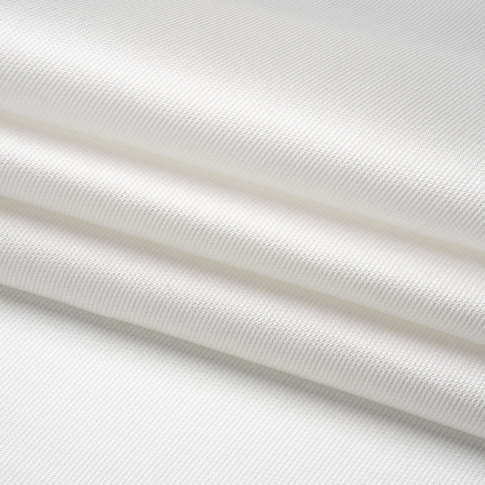 Piqué de mikado de poliéster y seda, fabricado en Italia - Aliso blanco - Colección Premium Piqué de mikado de poliéster y seda, fabricado en Italia - Aliso blanco - Colección Premium
