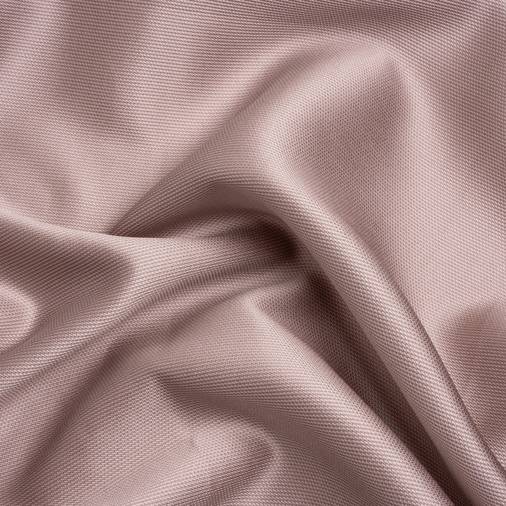 Polyester and Silk Mikado Pique Made in Italy - Deauville Mauve - Premium Collection Polyester and Silk Mikado Pique Made in Italy - Deauville Mauve - Premium Collection