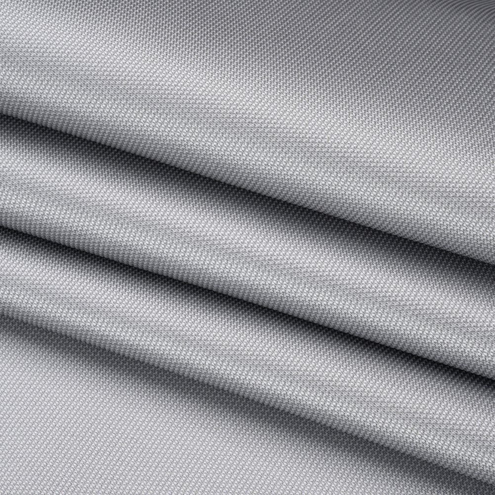 Polyester and Silk Mikado Pique Made in Italy - Gray Dawn - Premium Collection Polyester and Silk Mikado Pique Made in Italy - Gray Dawn - Premium Collection