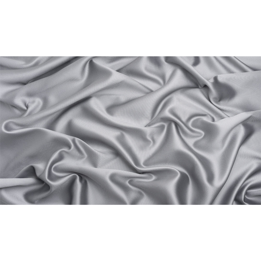 Polyester and Silk Mikado Pique Made in Italy - Gray Dawn - Premium Collection Polyester and Silk Mikado Pique Made in Italy - Gray Dawn - Premium Collection
