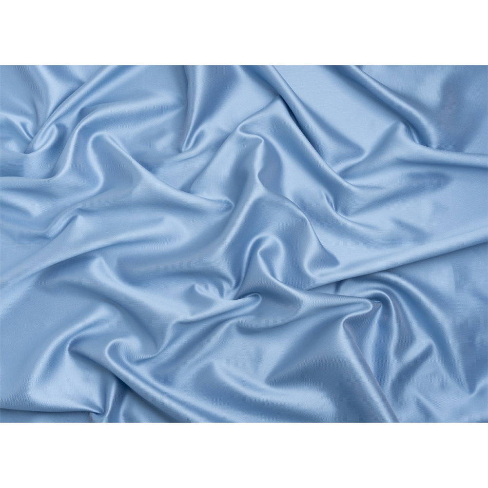 Polyester and Silk Mikado Pique Made in Italy - Placid Blue - Premium Collection Polyester and Silk Mikado Pique Made in Italy - Placid Blue - Premium Collection