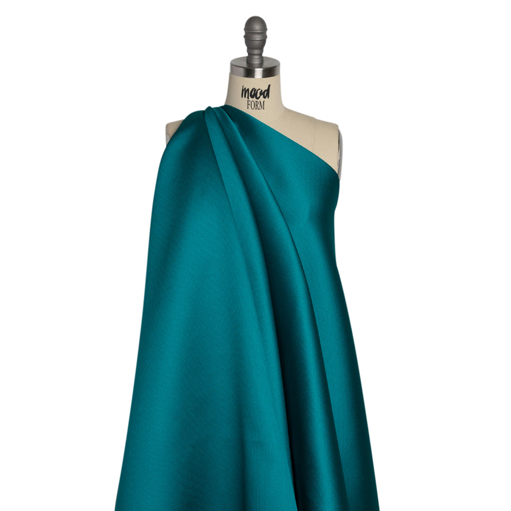 Polyester and Silk Mikado Pique Made in Italy - Capri Breeze - Premium Collection Polyester and Silk Mikado Pique Made in Italy - Capri Breeze - Premium Collection