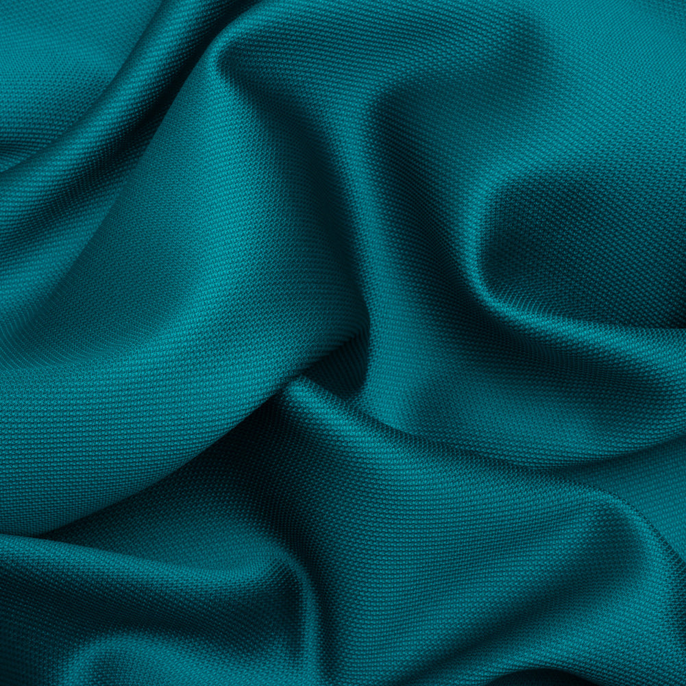 Polyester and Silk Mikado Pique Made in Italy - Capri Breeze - Premium Collection Polyester and Silk Mikado Pique Made in Italy - Capri Breeze - Premium Collection