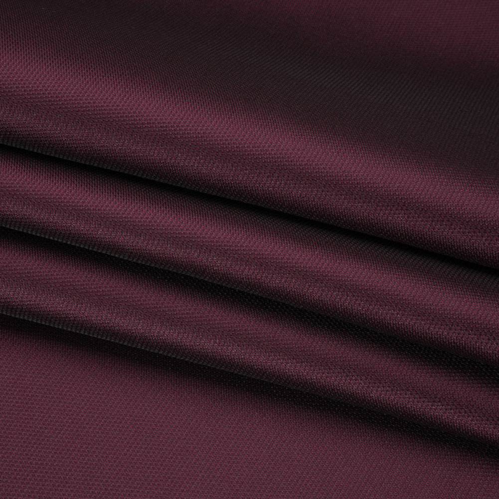 Polyester and Silk Mikado Pique Made in Italy - Potent Purple - Premium Collection Polyester and Silk Mikado Pique Made in Italy - Potent Purple - Premium Collection