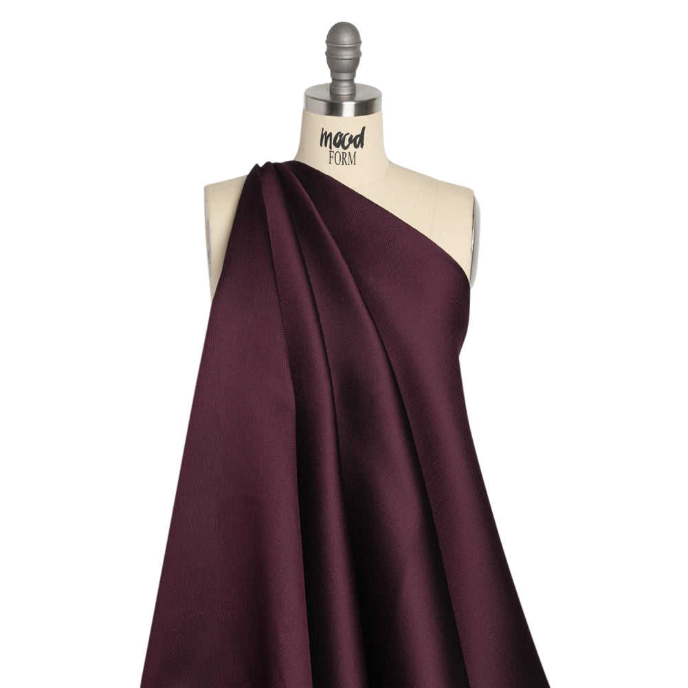 Polyester and Silk Mikado Pique Made in Italy - Potent Purple - Premium Collection Polyester and Silk Mikado Pique Made in Italy - Potent Purple - Premium Collection