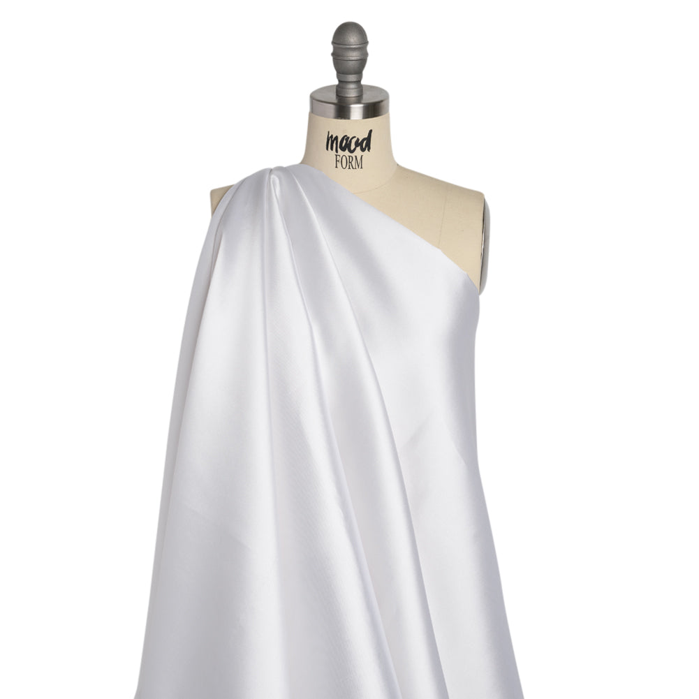 Silk Wool Twill - Bright White - Premium Collection Drape Silk Wool Twill - Bright White - Premium Collection Drape