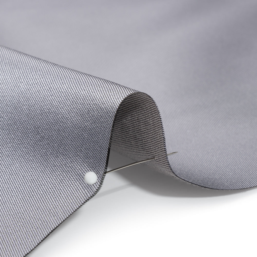 Silk Wool Twill - Dapple Gray - Premium Collection Detail Silk Wool Twill - Dapple Gray - Premium Collection Detail