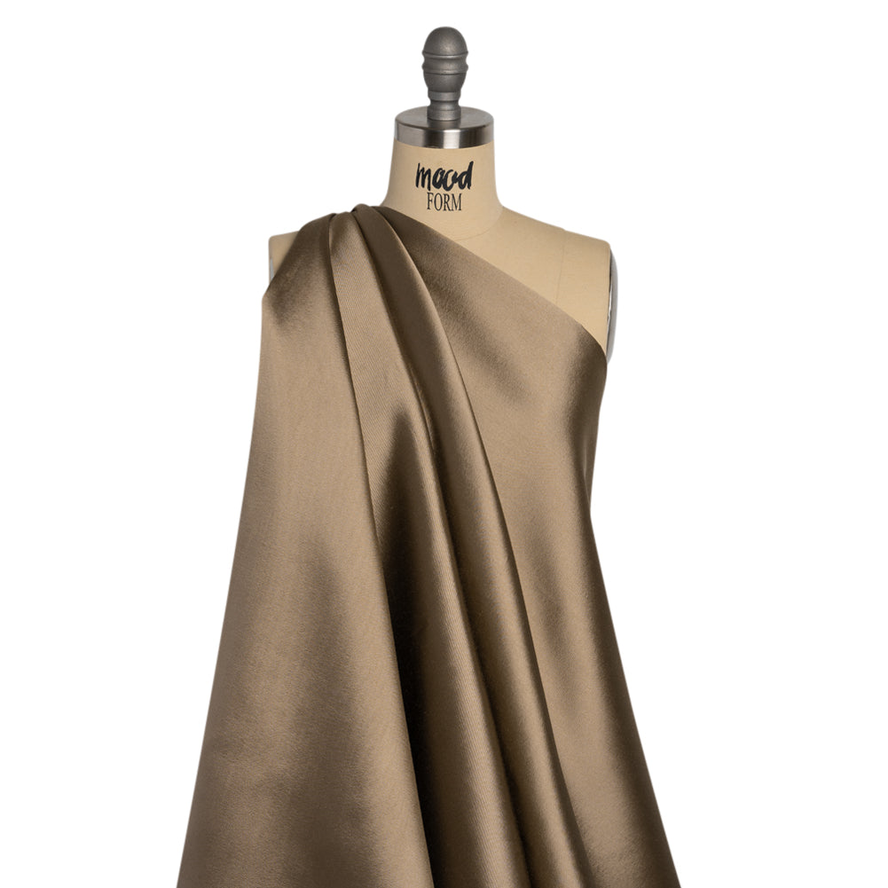 Silk Wool Twill - Taupe Cobblestone - Premium Collection Drape Silk Wool Twill - Taupe Cobblestone - Premium Collection Drape