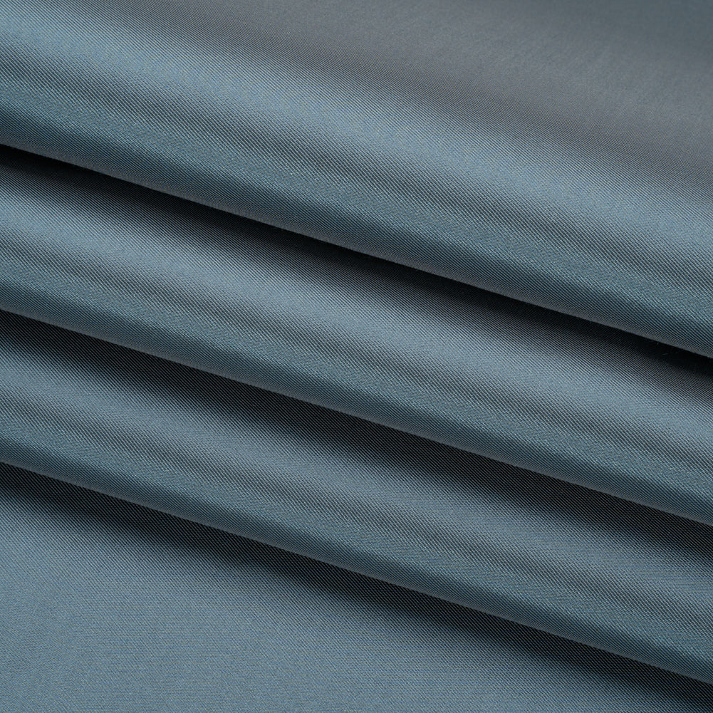 Silk Wool Twill - Blue Shadow - Premium Collection Folded Silk Wool Twill - Blue Shadow - Premium Collection Folded