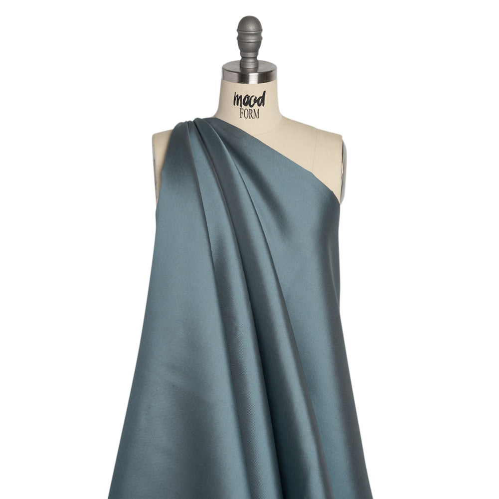 Silk Wool Twill - Blue Shadow - Premium Collection Drape Silk Wool Twill - Blue Shadow - Premium Collection Drape