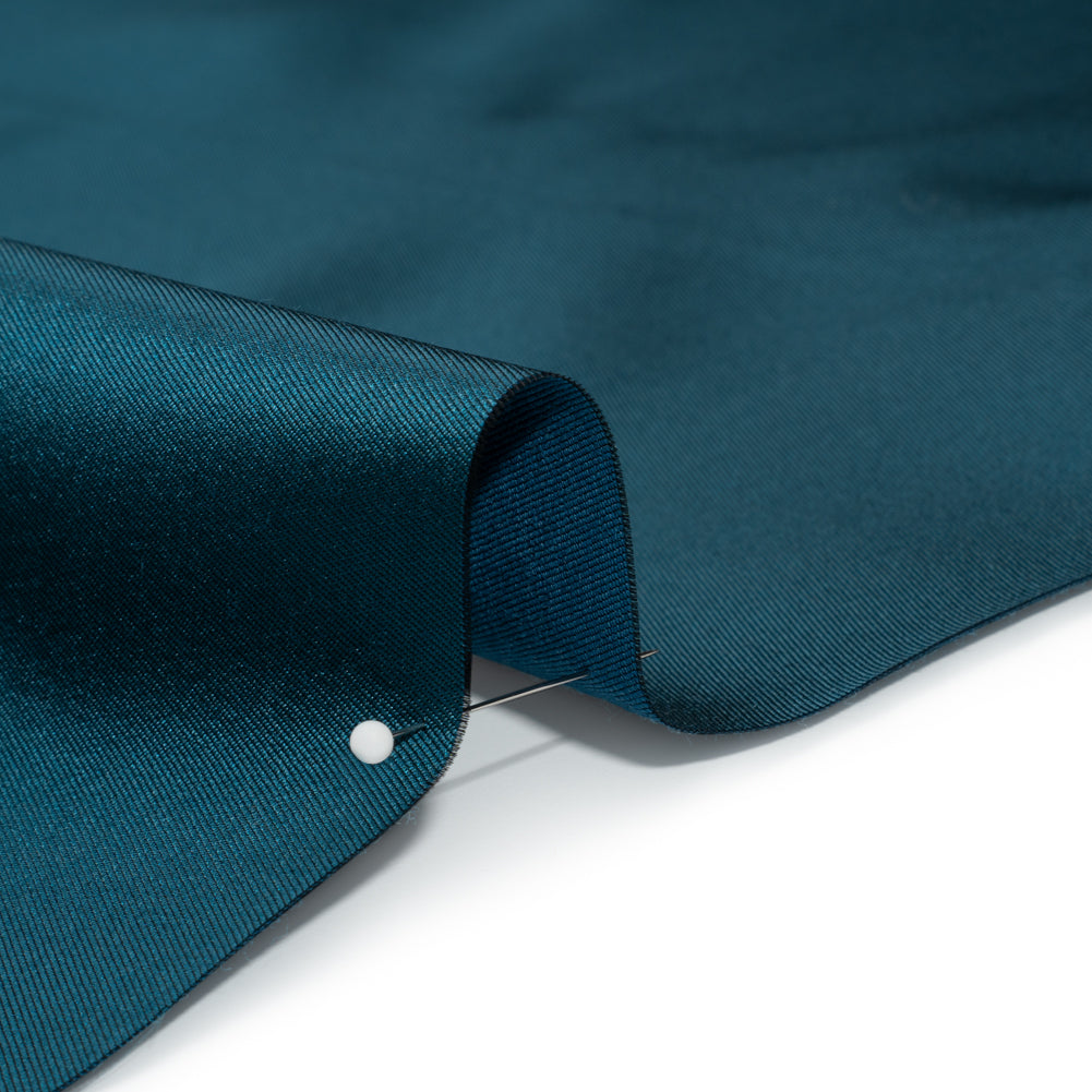 Silk Wool Twill - Mallard Blue - Premium Collection Silk Wool Twill - Mallard Blue - Premium Collection