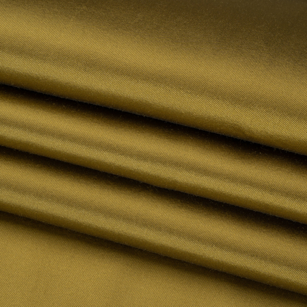 Silk Wool Twill - Golden Olive - Premium Collection Folded Silk Wool Twill - Golden Olive - Premium Collection Folded