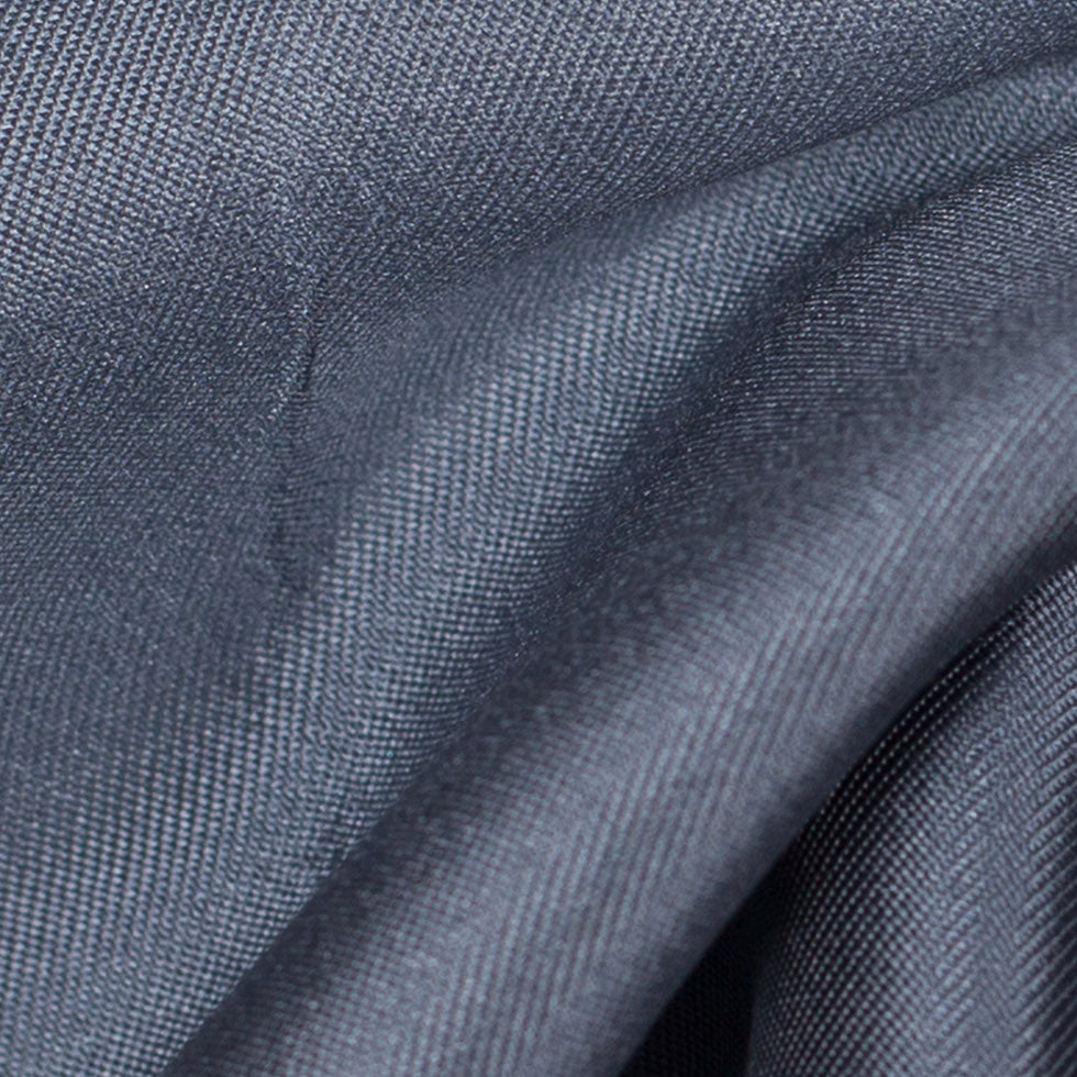 Silk Wool Twill - Blue Gray - Premium Collection Detail Silk Wool Twill - Blue Gray - Premium Collection Detail