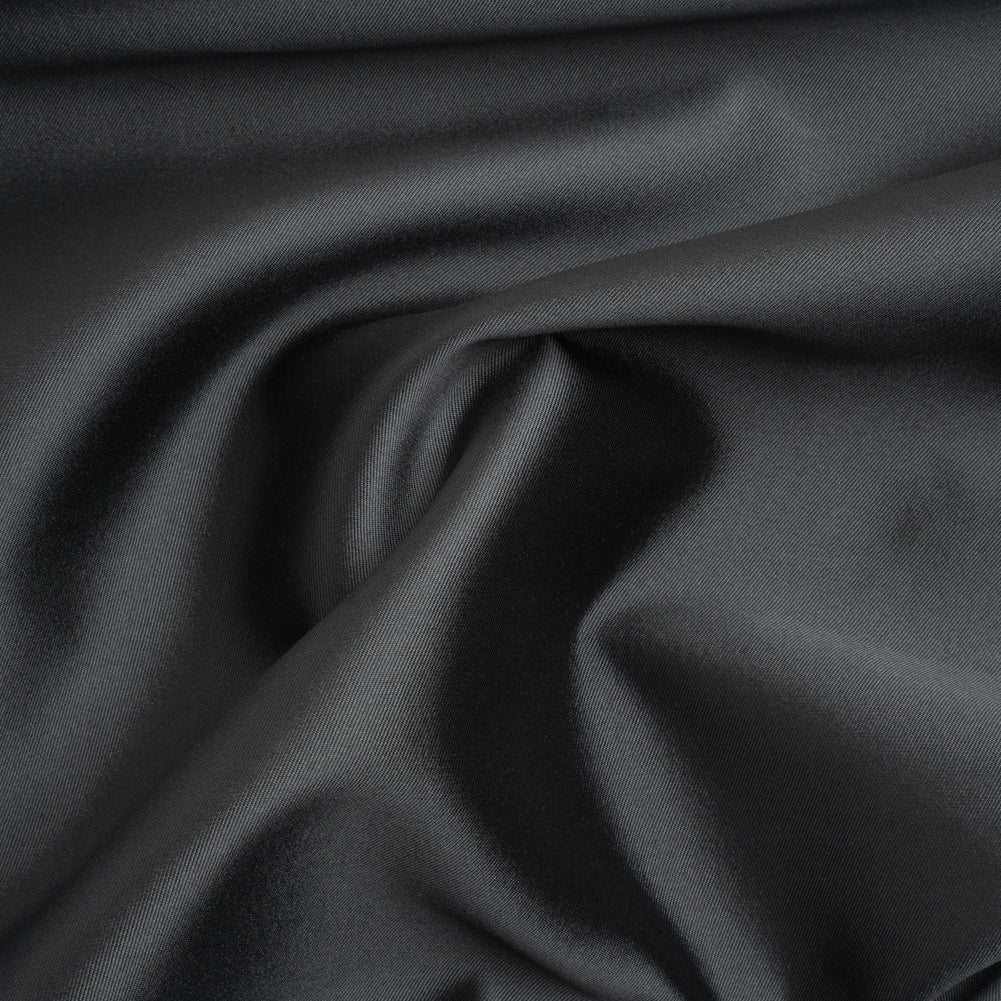 Silk Wool Twill - Stretch Charcoal - Premium Collection