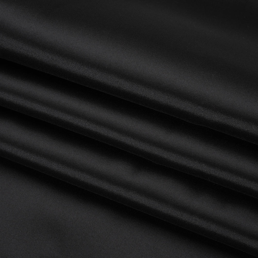 Silk Wool Twill - Jet Black - Premium Collection Folded