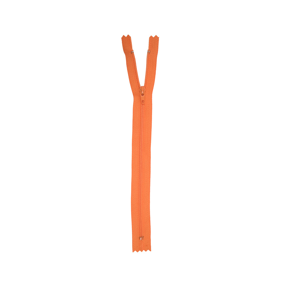 Regular Zipper 9" by YKK - 006 Medium Orange Detail Regular Zipper 9" by YKK - 006 Medium Orange Detail