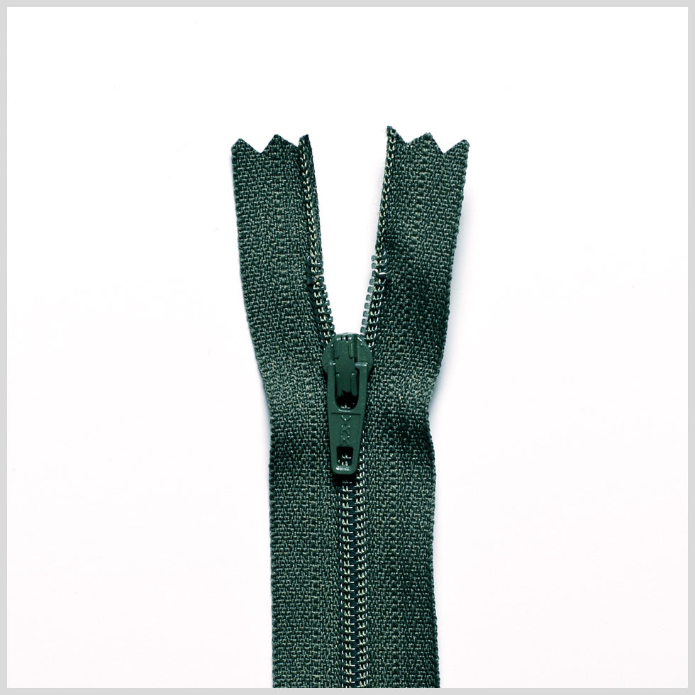 Regular Zipper 9" by YKK - 190 Moss Regular Zipper 9" by YKK - 190 Moss