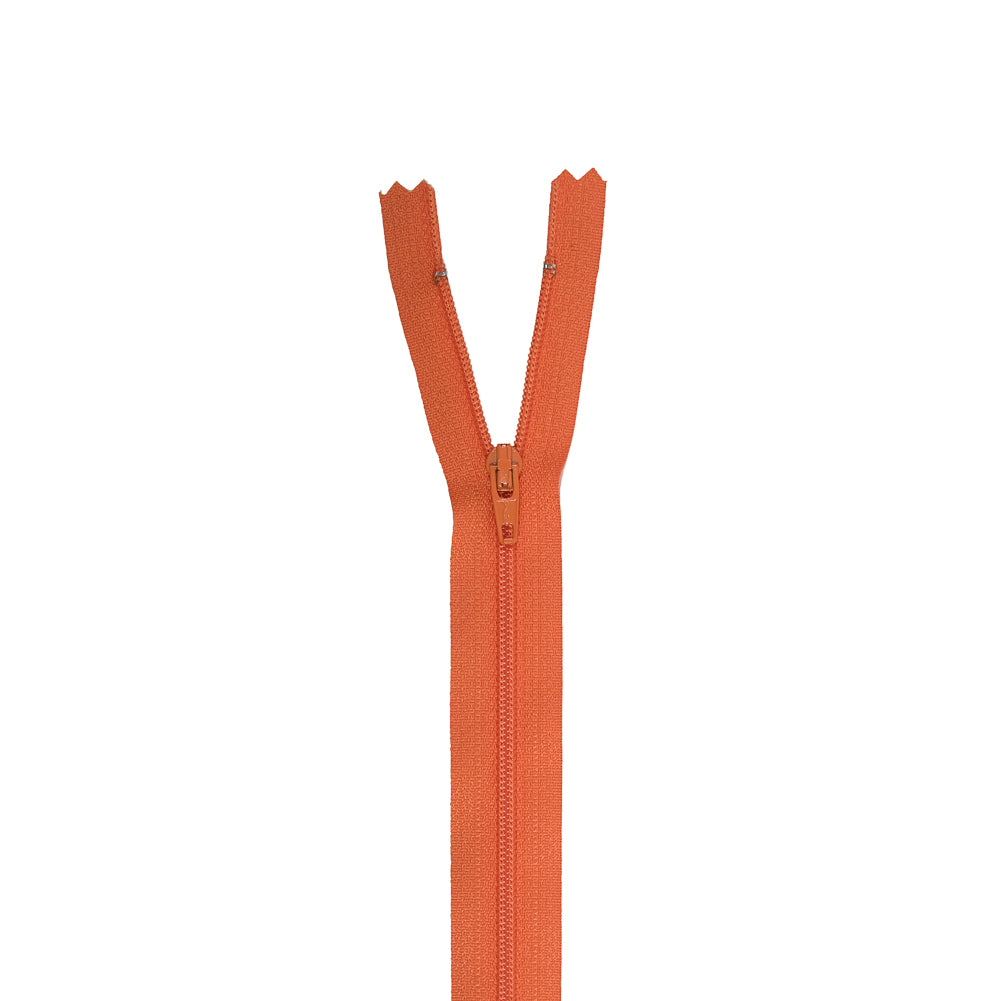 Regular Zipper 9" by YKK - 849 Flame Orange Regular Zipper 9" by YKK - 849 Flame Orange