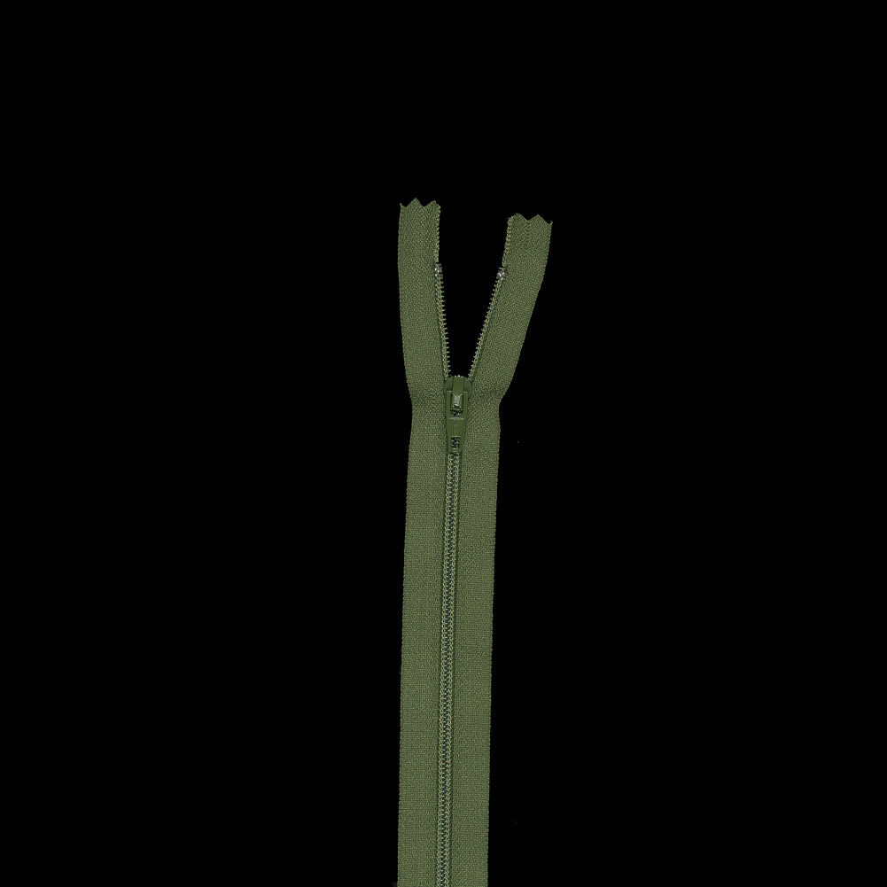 Regular Zipper 9" by YKK - 887 Grasshopper Regular Zipper 9" by YKK - 887 Grasshopper