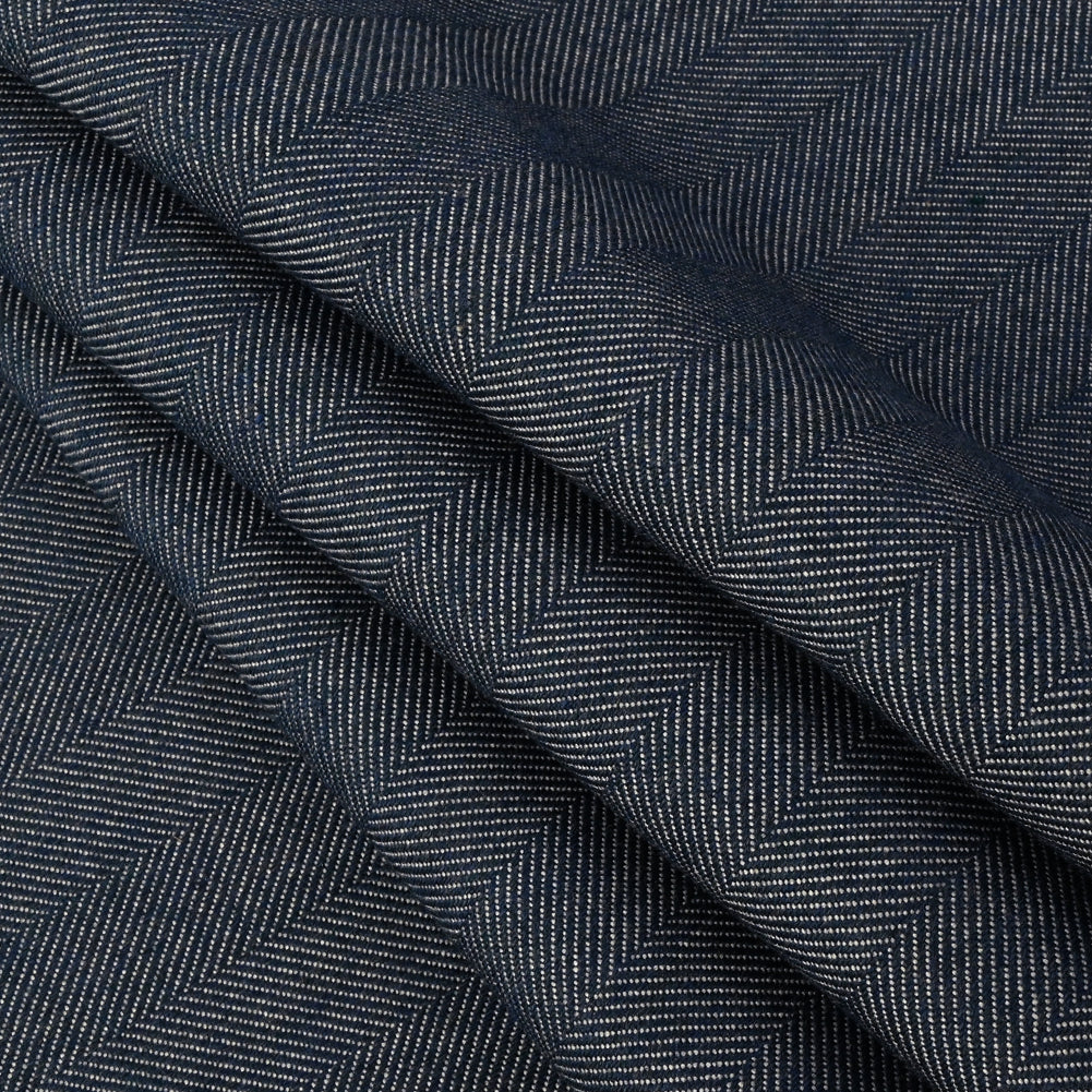 Switch Herringbone Twill by Sunbrella - Denim Folded Switch Herringbone Twill by Sunbrella - Denim Folded
