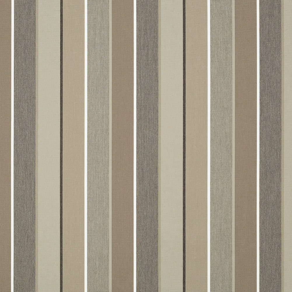 Milano Upholstery Woven by Sunbrella - Char Gray and Beige Stripes Milano Upholstery Woven by Sunbrella - Char Gray and Beige Stripes