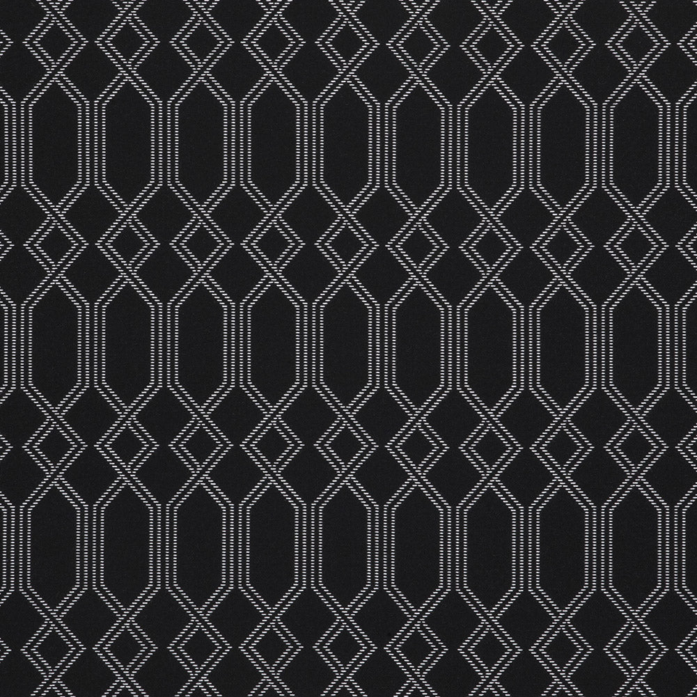 Fusion Connection Geometric Jacquard by Sunbrella - Onyx Fusion Connection Geometric Jacquard by Sunbrella - Onyx