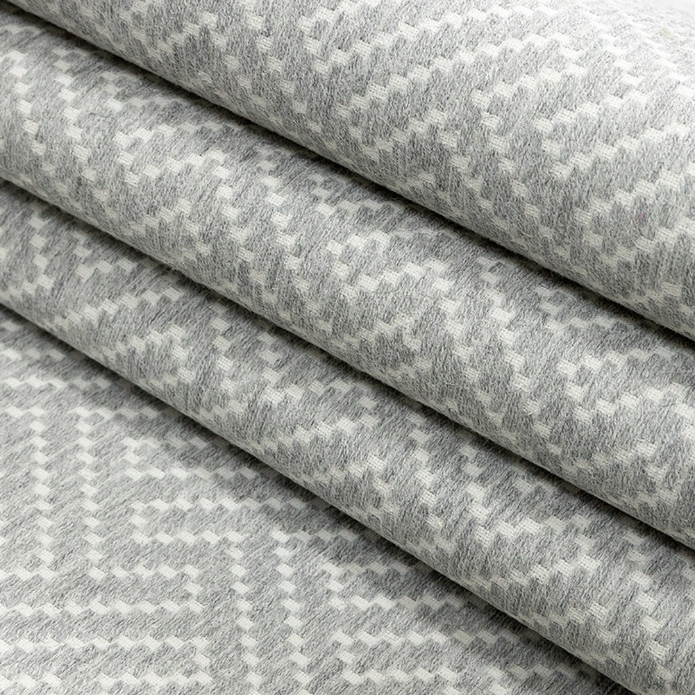 Crete Geometric Fret Jacquard by Sunbrella - Cloud Folded Crete Geometric Fret Jacquard by Sunbrella - Cloud Folded