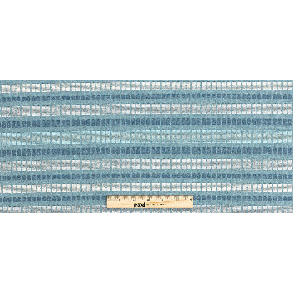 Esti Upholstery Woven by Sunbrella - Lagoon Broken Stripes Full Esti Upholstery Woven by Sunbrella - Lagoon Broken Stripes Full