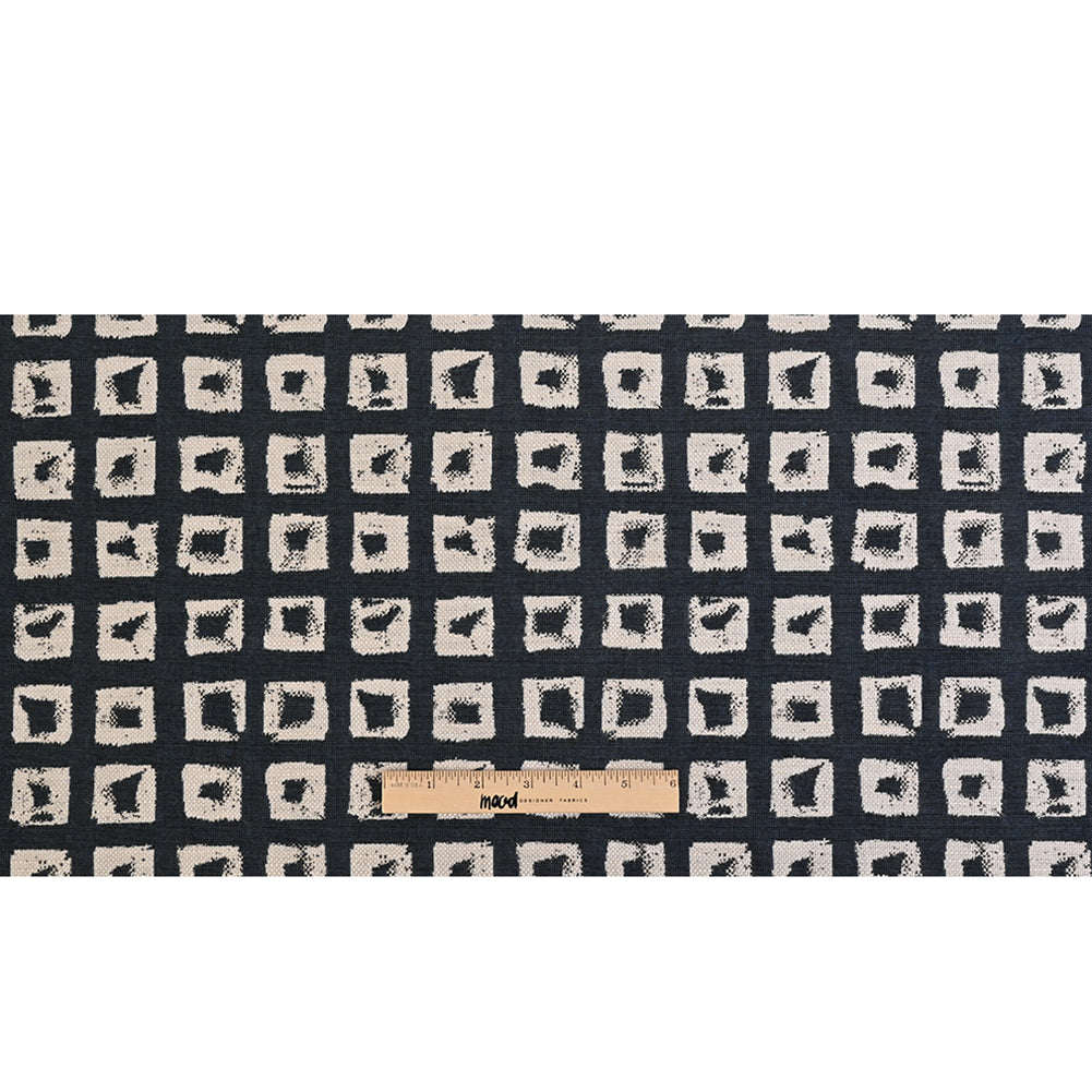 Kindle Jacquard by Sunbrella - Indigo Organic Squares Full Kindle Jacquard by Sunbrella - Indigo Organic Squares Full