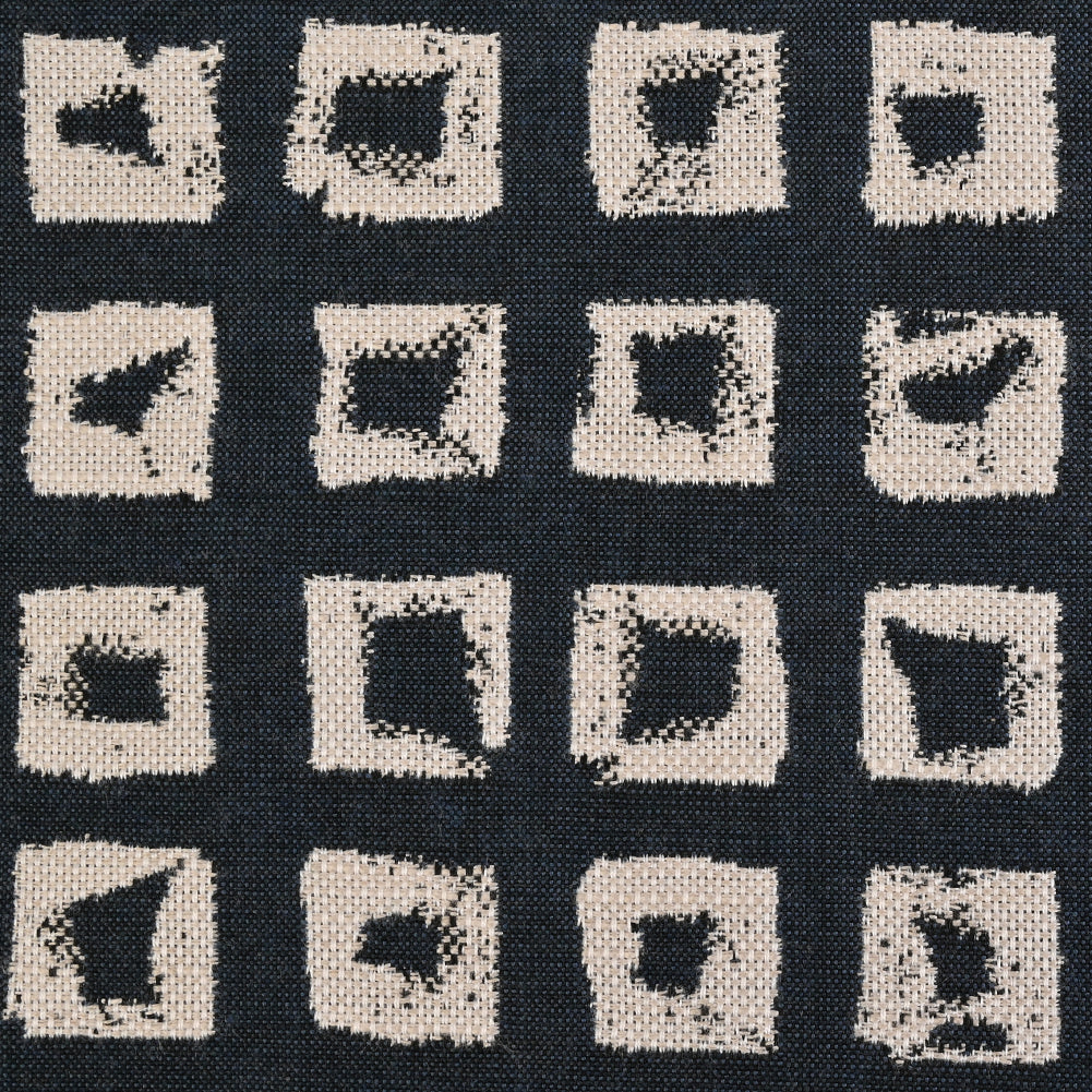 Kindle Jacquard by Sunbrella - Indigo Organic Squares Kindle Jacquard by Sunbrella - Indigo Organic Squares