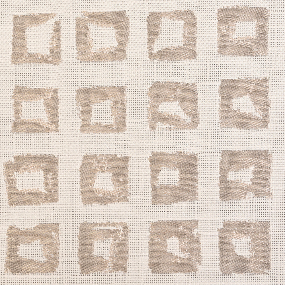 Kindle Jacquard by Sunbrella - Silk Beige Organic Squares Kindle Jacquard by Sunbrella - Silk Beige Organic Squares