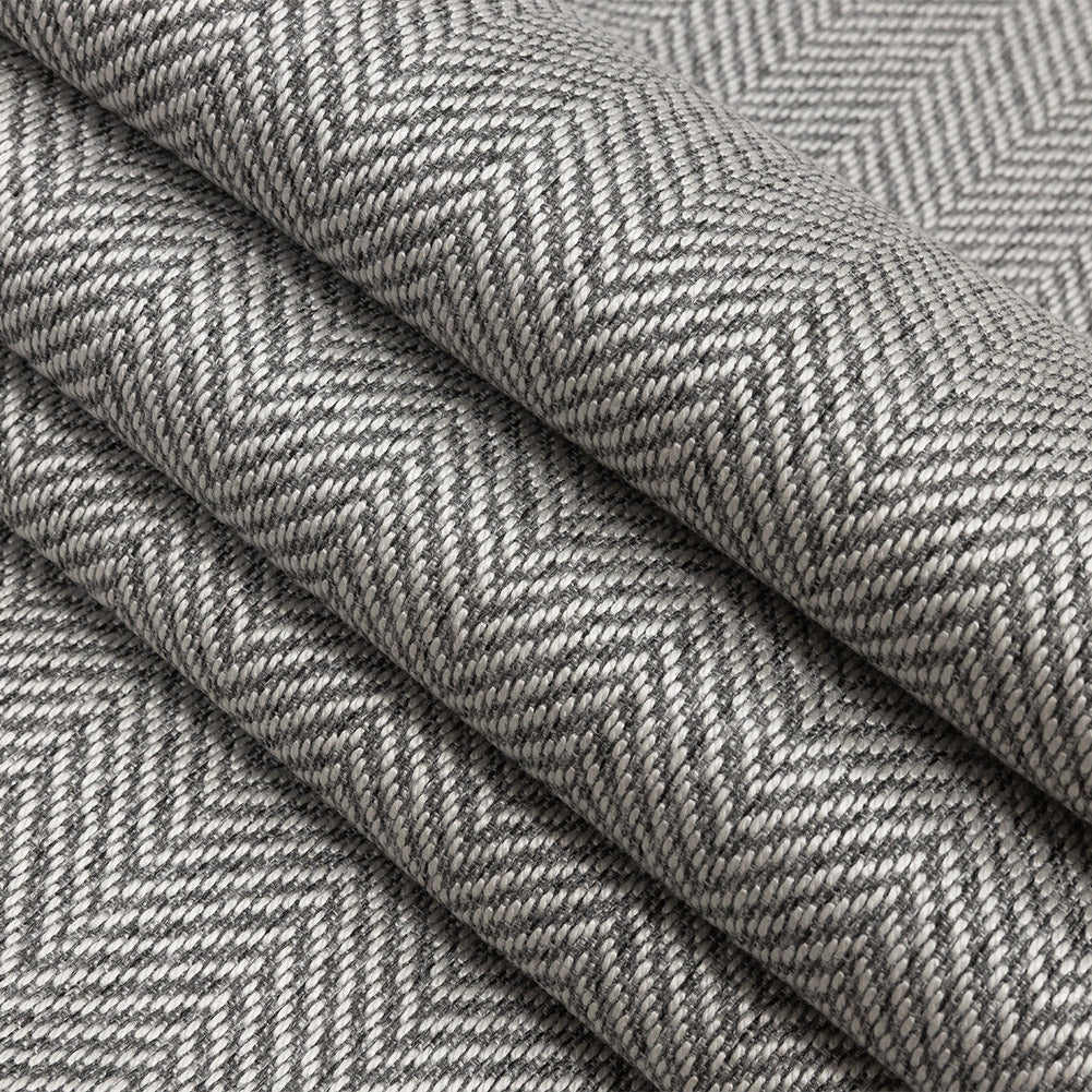 Fusion Posh Herringbone Woven by Sunbrella - Granite Folded Fusion Posh Herringbone Woven by Sunbrella - Granite Folded