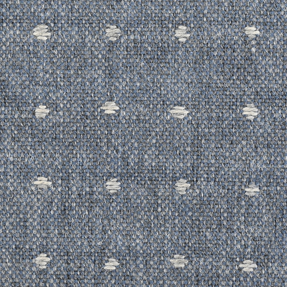 Lure Upholstery Woven by Sunbrella - Denim Blue Polka Dots Detail Lure Upholstery Woven by Sunbrella - Denim Blue Polka Dots Detail