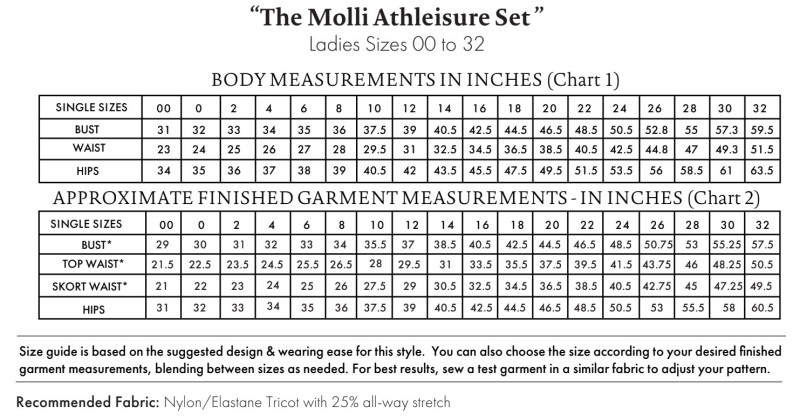 Revamp Your Sportswear with the New Molli Athleisure Skort Set Pattern