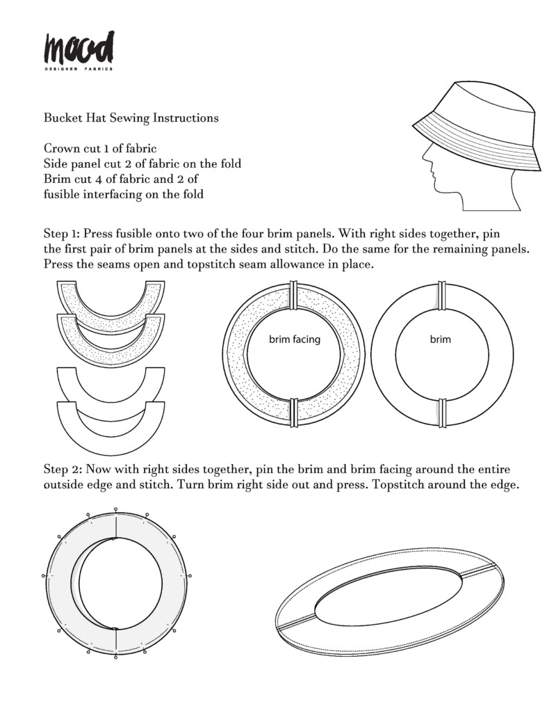 Printable Bucket Hat Sewing Pattern
