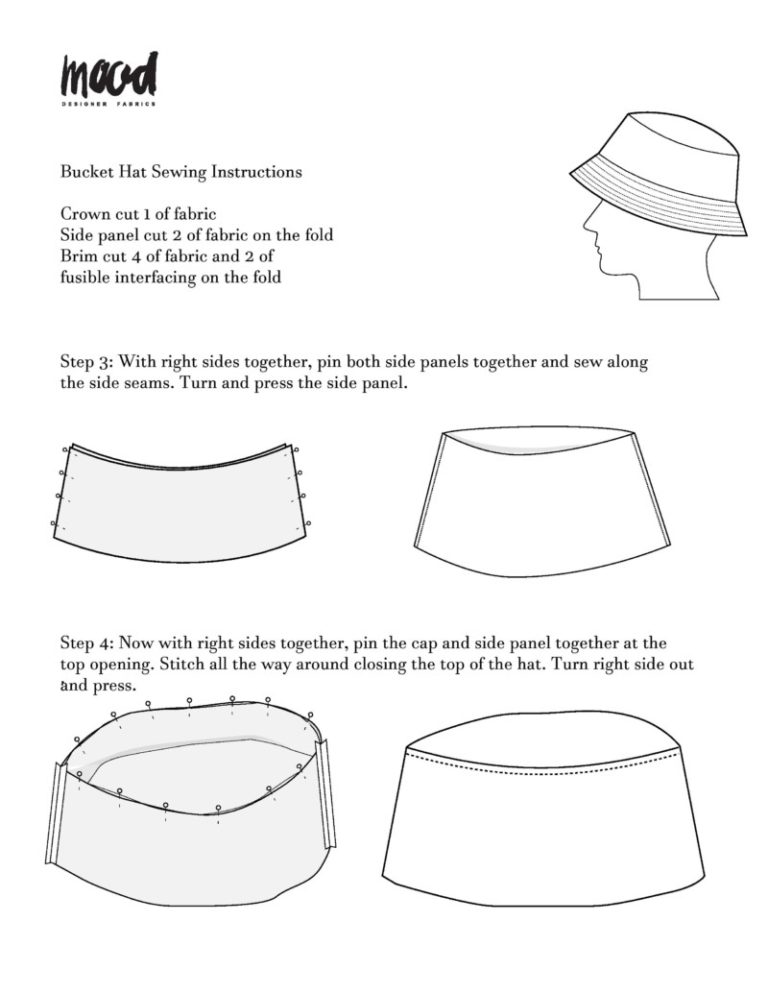 Template Free Bucket Hat Pattern