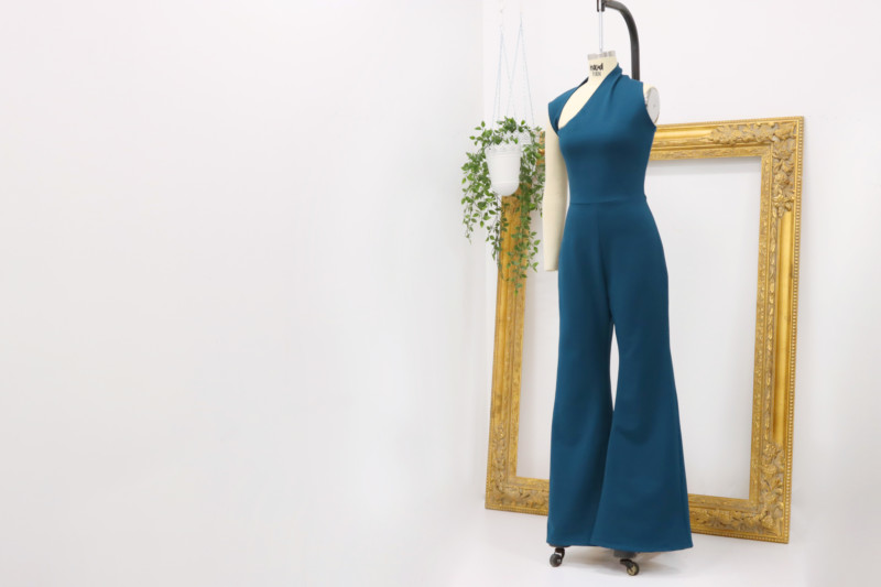 A photo of a finished Pepper Jumpsuit.