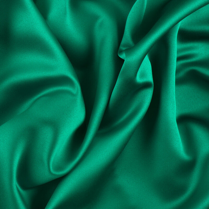 Kelly Green Solid Polyester Satin