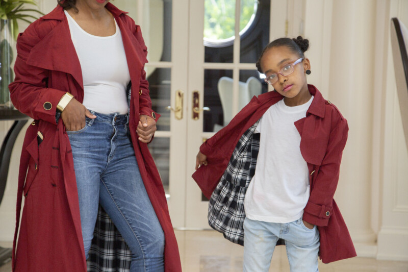 Mother daughter pattern, free kids trench coat pattern, kids coat pattern, free fall pattern, free coat pattern