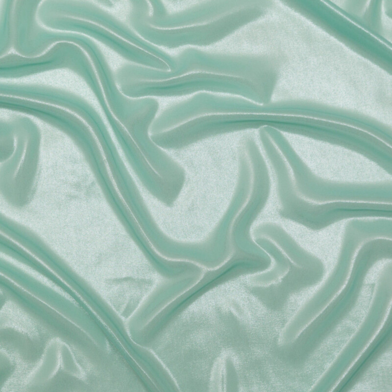 Metallic Mint Liquid Sheen Polyester Chiffon
