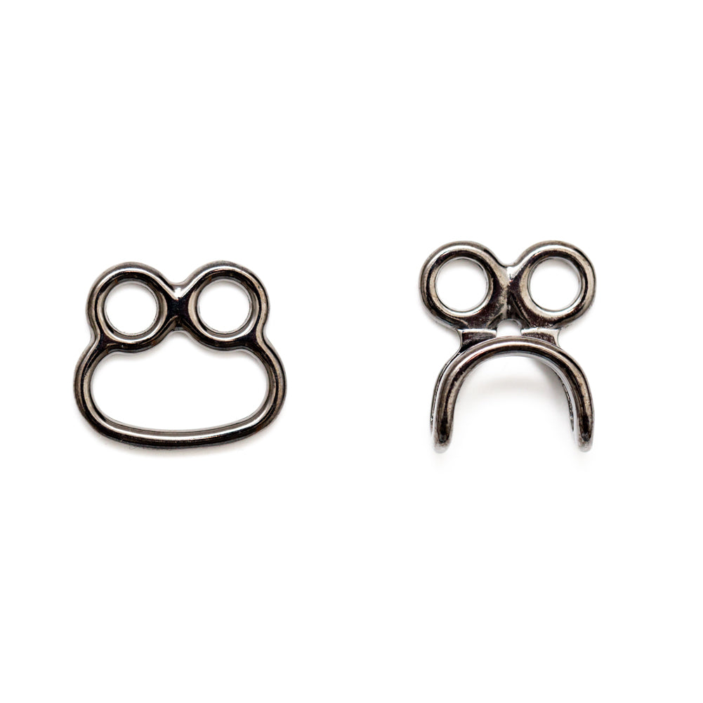 Italian Fancy Gunmetal Hook and Eye Closure display picture 1
